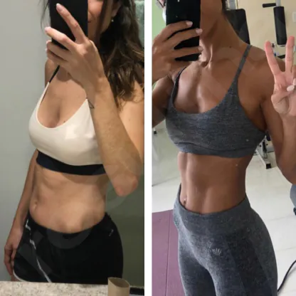 Carol Frölich — antes e depois
